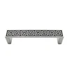 848-96mm Real Silver black zinc alloy beautiful mental window and cabinet door handle pull