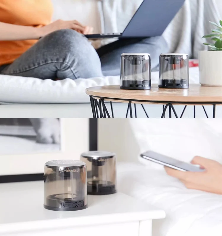 Crystal portable mini bluetooth subwoofer long distance wireless speaker magnetic free Shipping - ANKUX.COM
