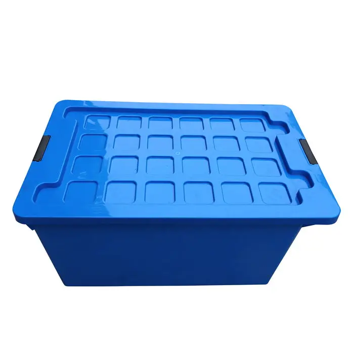 Black Strong Nestable Plastic Container Stacking Storage Plastic Bins