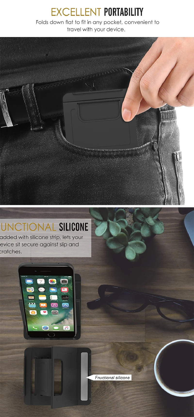 Desk Phone Holder for iPhone Universal Stands Foldable Phone Holder for Samsung Galaxy S8 Tablet Your Mobile Phone Holder
