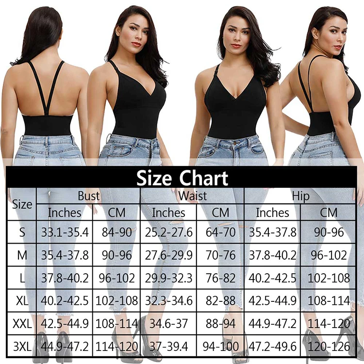 5xl Hexin Deep V Bodysuit Women Strap Body Shaper Backless Thong ...