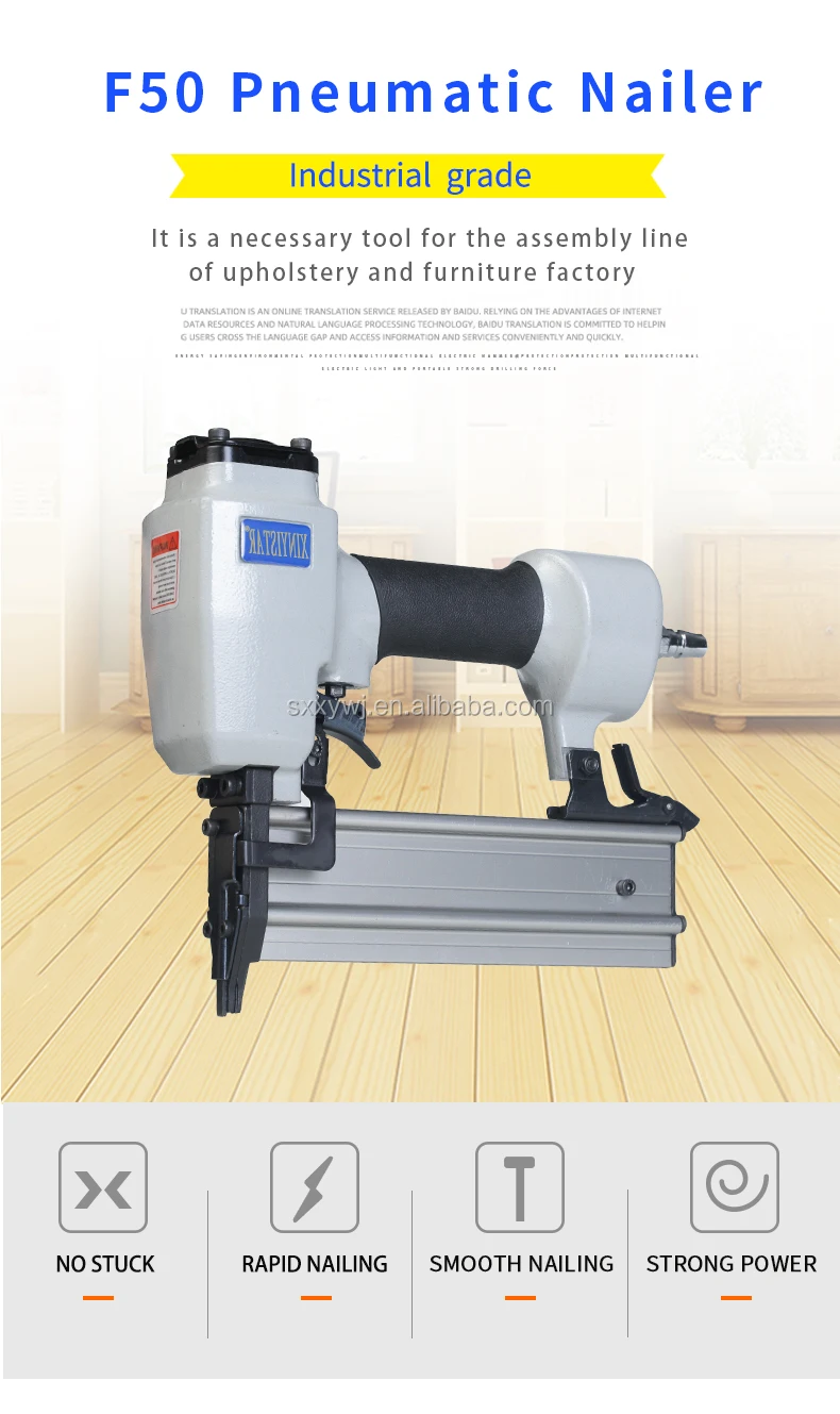 Xinyi F50 Pneumatic Air Brad Nailer Nail Gun Nail Staple Gun Stapler