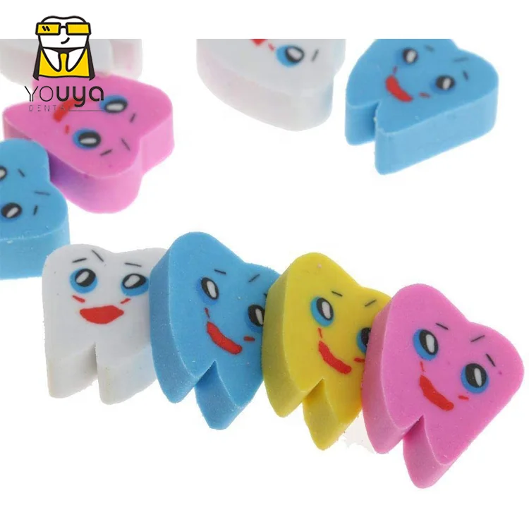 New Fashion Rubber Dental Tooth Shaped Eraser Pencil Eraser For Kids Buy Tooth Shaped Eraser
