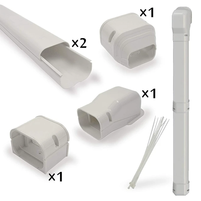 14 Ft Air Conditioner Decorative Pvc Line Set Cover Kit Mini Split And