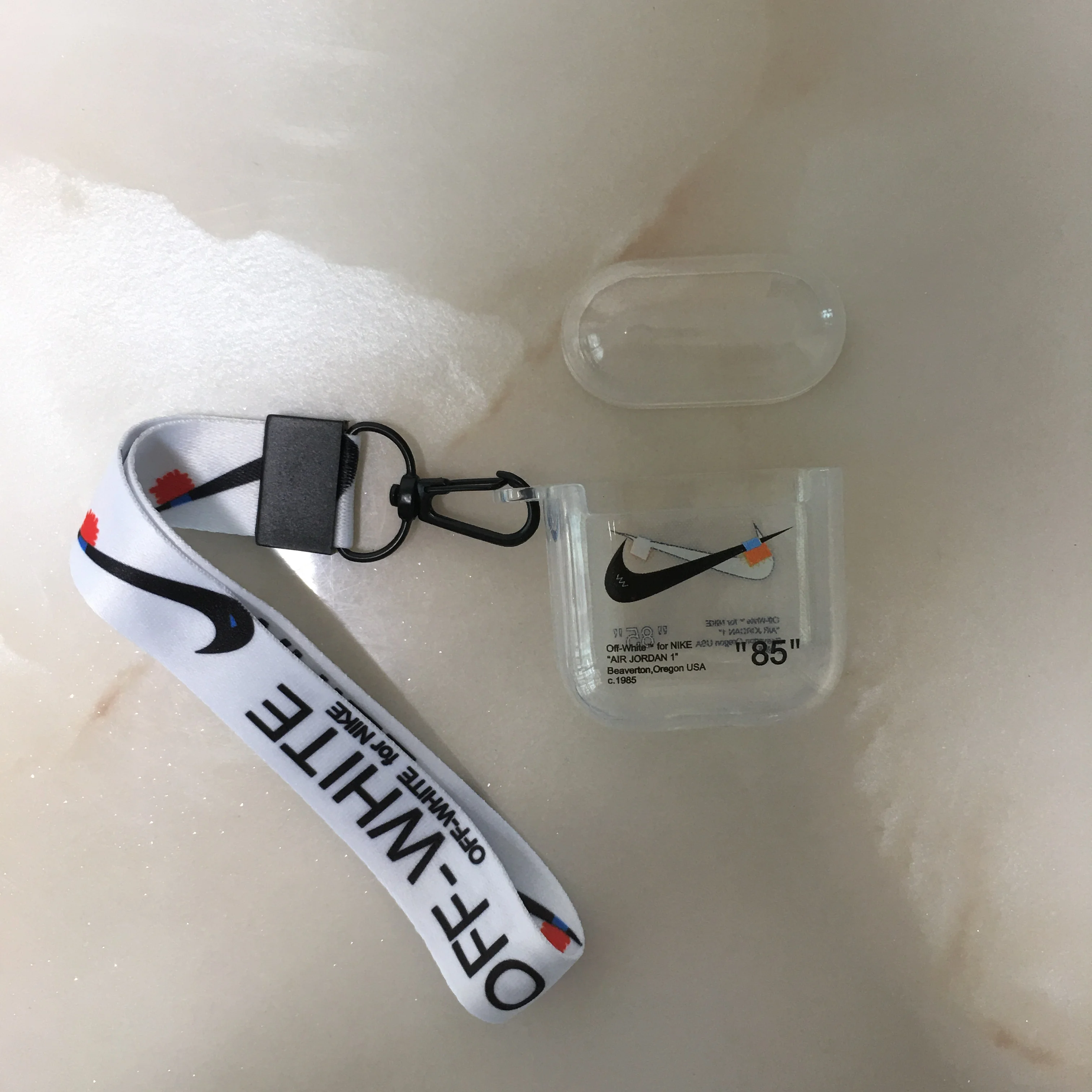Airpods Pro Hülle Nike Off White - クリア 郵便屋さん おとこ airpods ケース nike - c