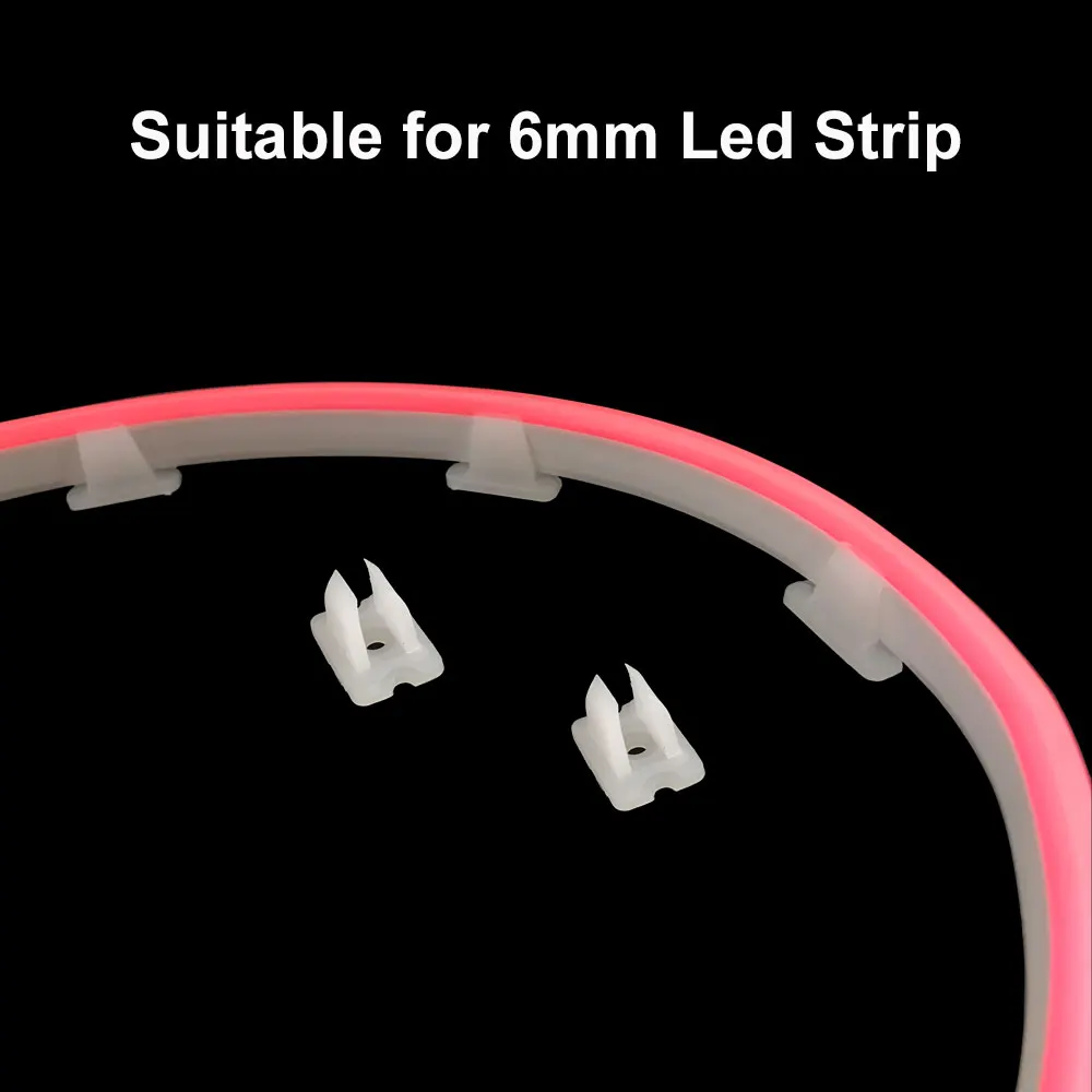 2835 Neon Light 220V Flexible COB Plastic LED Strip Fix Clips Holder ...