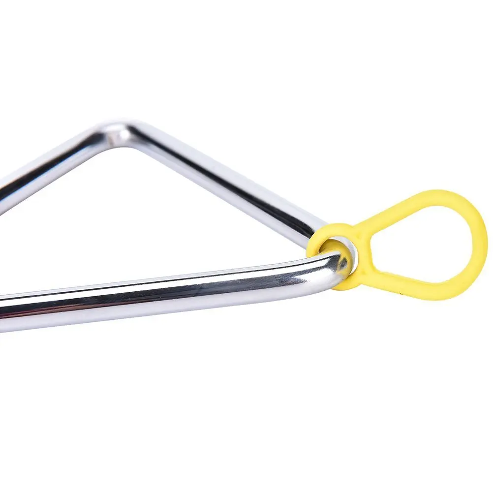 NUOBESTY 3pcs Stainless Steel Triangle Instrument Musical Steel Triangle With Striker Early Learning Musical Toy for Boys and Girls 