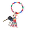 2019 New Development Big Round Ring Keychain Wristlet Keychain Women Bangle Keychain with Tassel