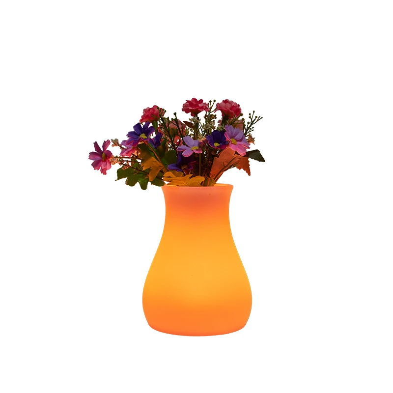 China supplier PE coated outdoor plastic led light flower pots