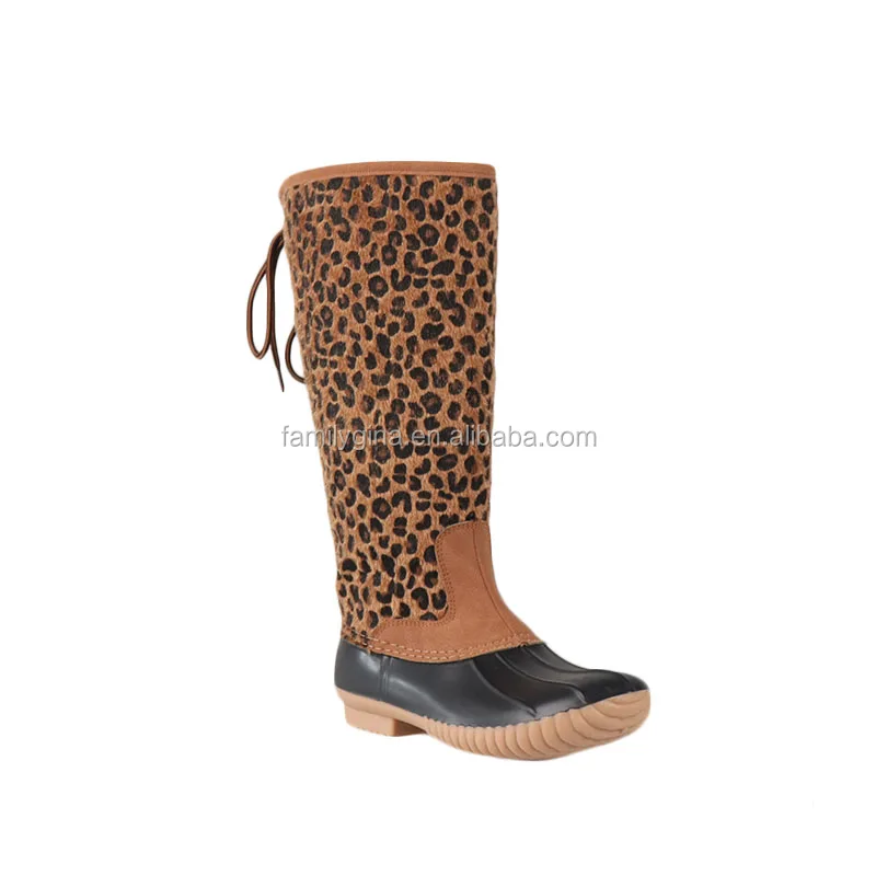 womens tall leopard boots