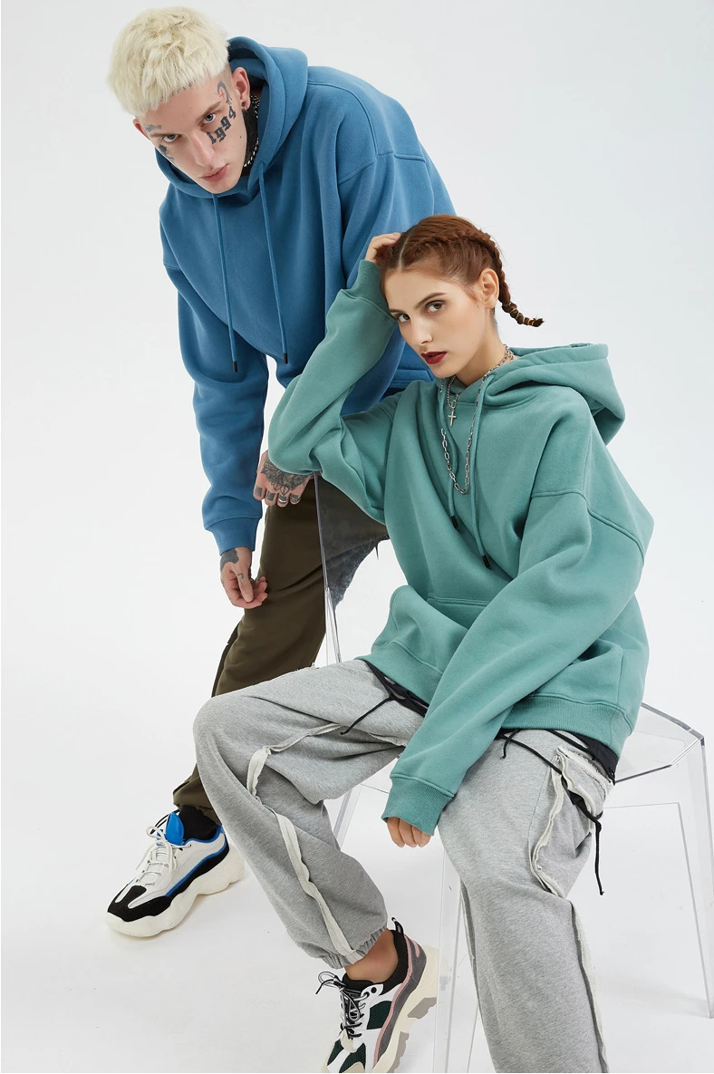 custom embroidery logo brushed cotton athletic apparel hoodie