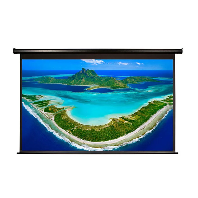120 Inch Motorized Projector Screen With Rf Remote Control Electric Projection Screen For Home Theater