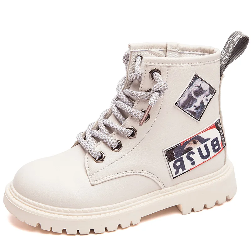 
Autumn Winter Boys Girls Casual Shoes Kids Candy colored flats Child Boys Girls Martin Boots Handmade Leather Boots Toddler Kids 