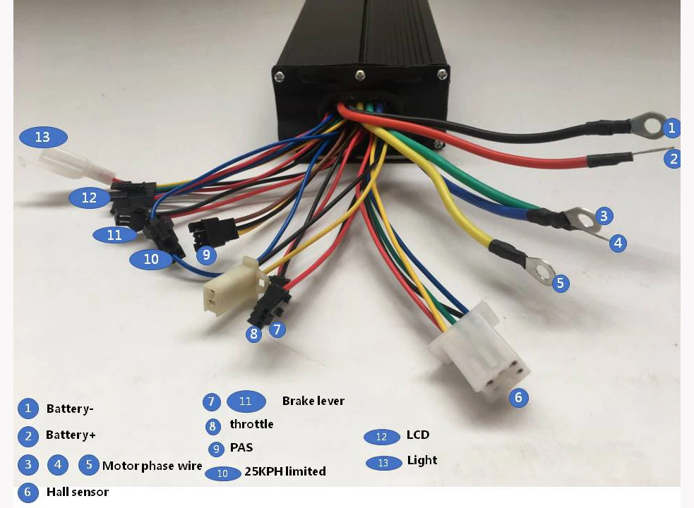 52v 2000w Ebike Bldc Motor Electric Conversion Kit With 52v Battery 