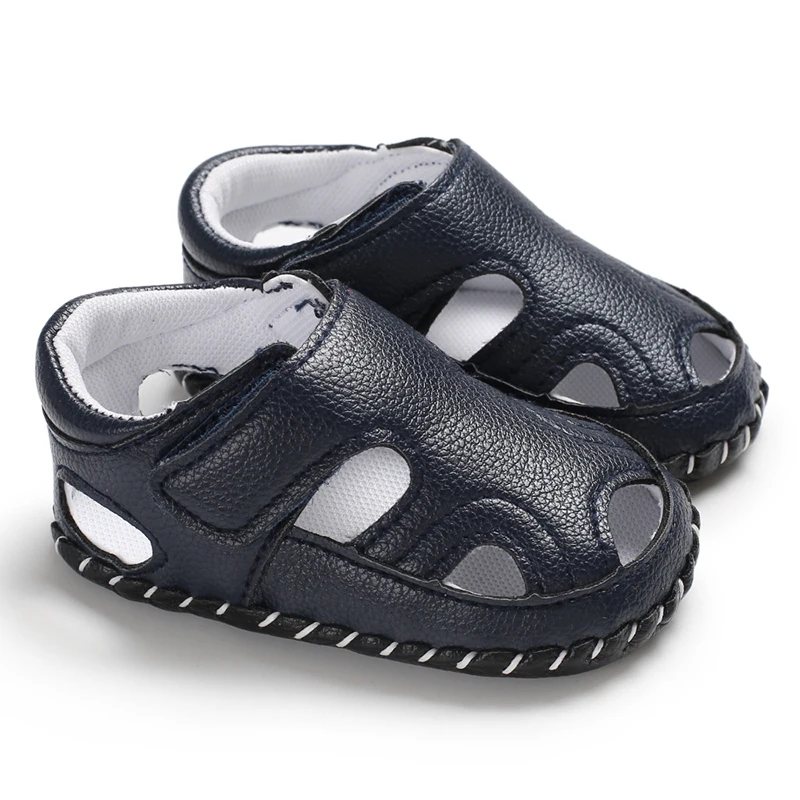 Newborn Baby Boy Shoes Summer Toddler First Walker Pu Leather Boy