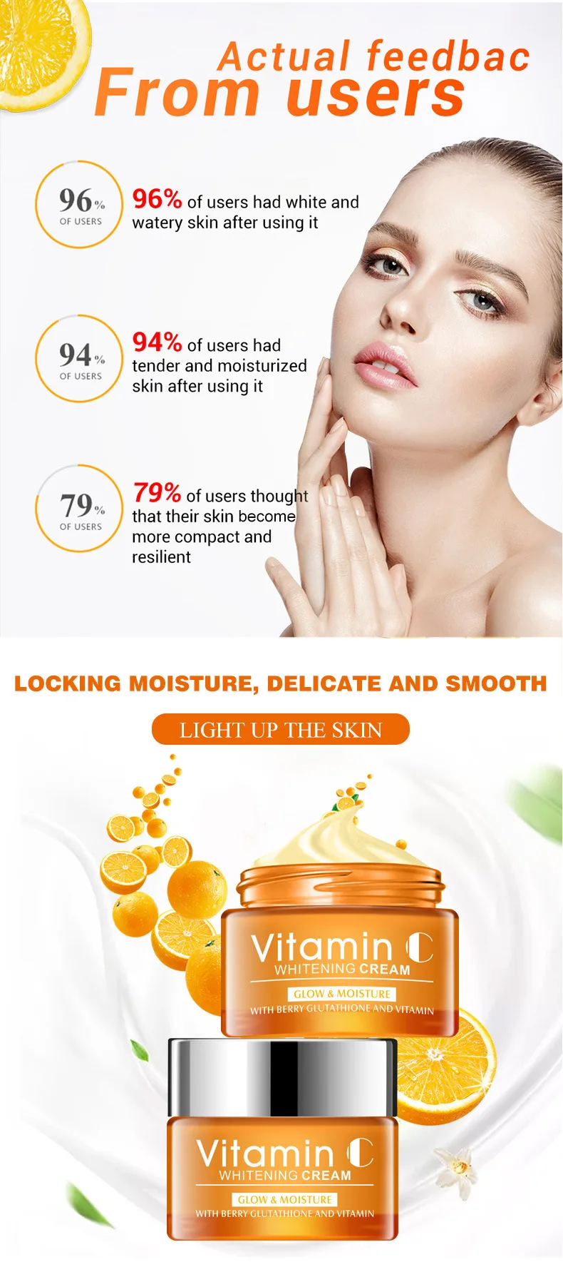 Disaar Skin Care Moisturizing Whitening Vitamin C Facial Cream