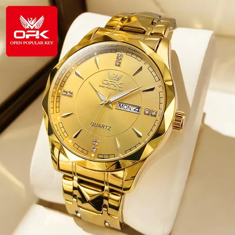 ゴールドマン様　オーダー品　① Luxury Men's Quartz Watch OPK 8151 - Waterproof Stainless Steel