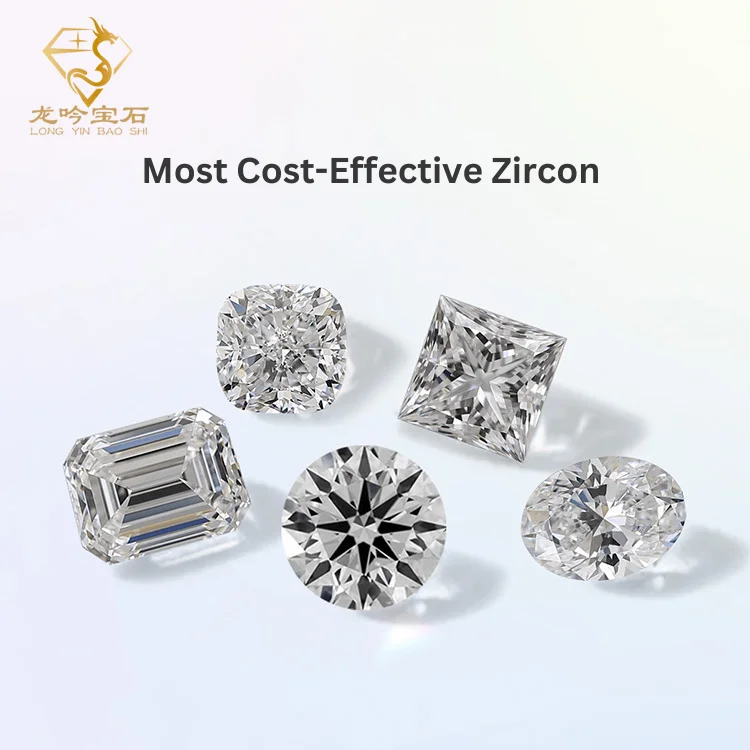 Most Cost Effective Zircon Factory Price 5A Cubic Zirconia Round AAA 3A 5A Loose Zircon Cubic Zirconia CZ Stone