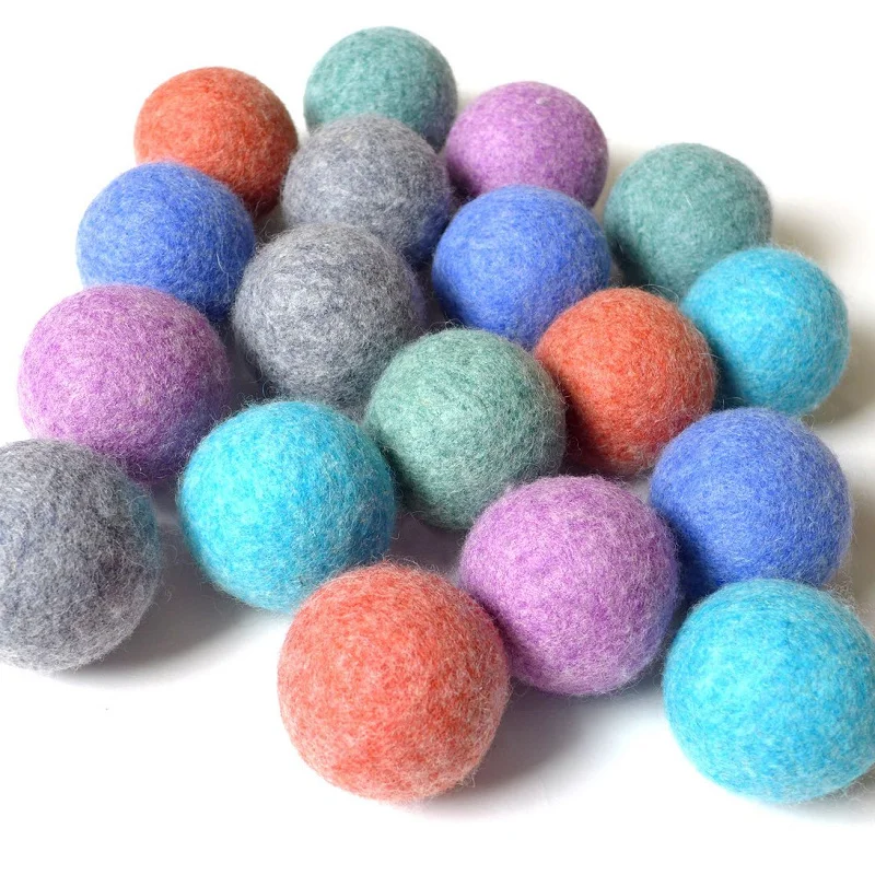 eco-friendly products wool color felt balls