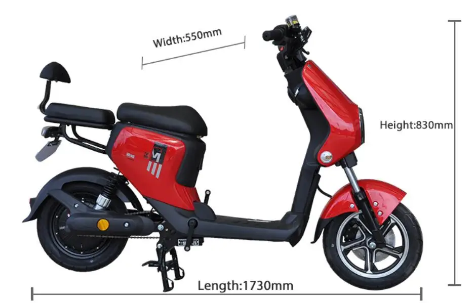 New Style Adult Electric Motorcycle Scooter with 350w Motor, 48V 350W Cheap New Small Electric Scooter Electric Motorcycles