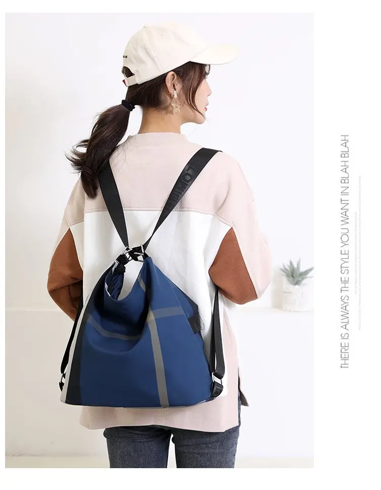 Plaid print backpack  -4.jpg