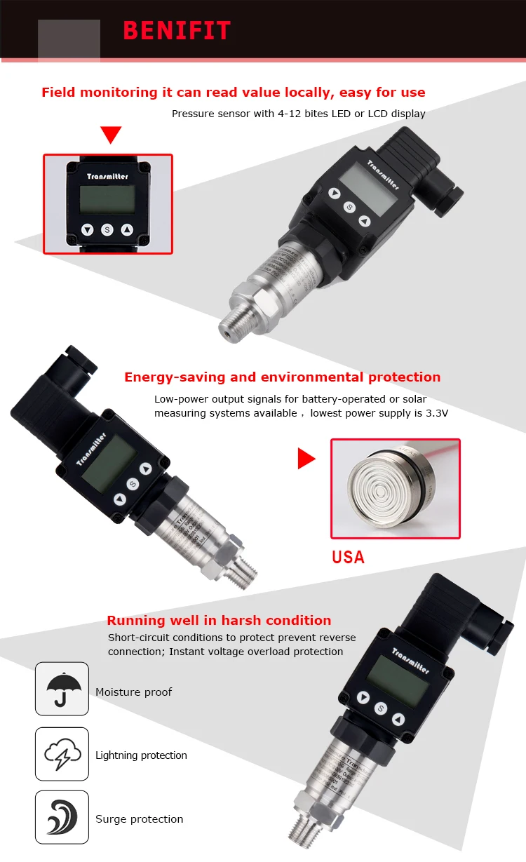 Holykell Industrial Digital Hydraulic Pressure Transmitter Price Buy