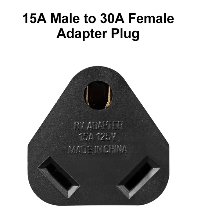 De0908 Rv Electrical Adapter 15a Male To 30a Female Rv Plug Adapter