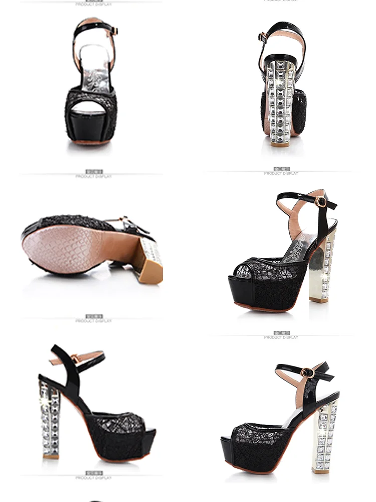 Summer Party Fashion Sexy  Peep-Toe High Heels Buckle Strap Sandals for Ladies