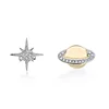 unique jewelry mini stud aretes saturn and starburst earrings for girl