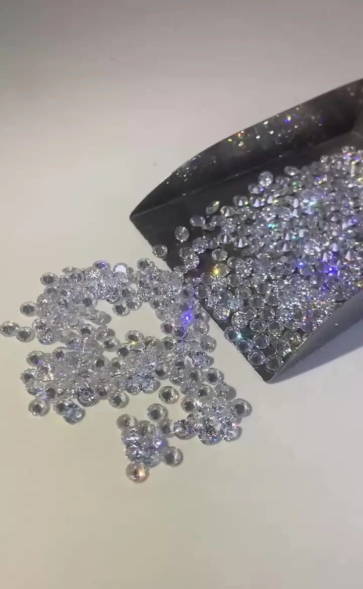 Brilliant Cut 3 3 3mm Weiße Synthetische Cz Edelsteine Für