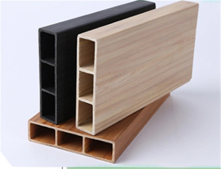 Factory Price Wpc Composite Wood Square Hollow Timber Tube For Wall Covering