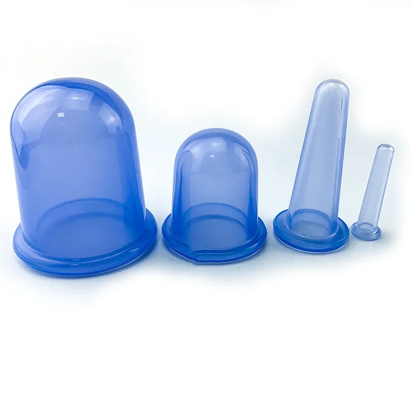 A Set Massage Cupping Cups Silicone Vacuum Suction Cupping Therapy Anti Cellulite Face Neck Body