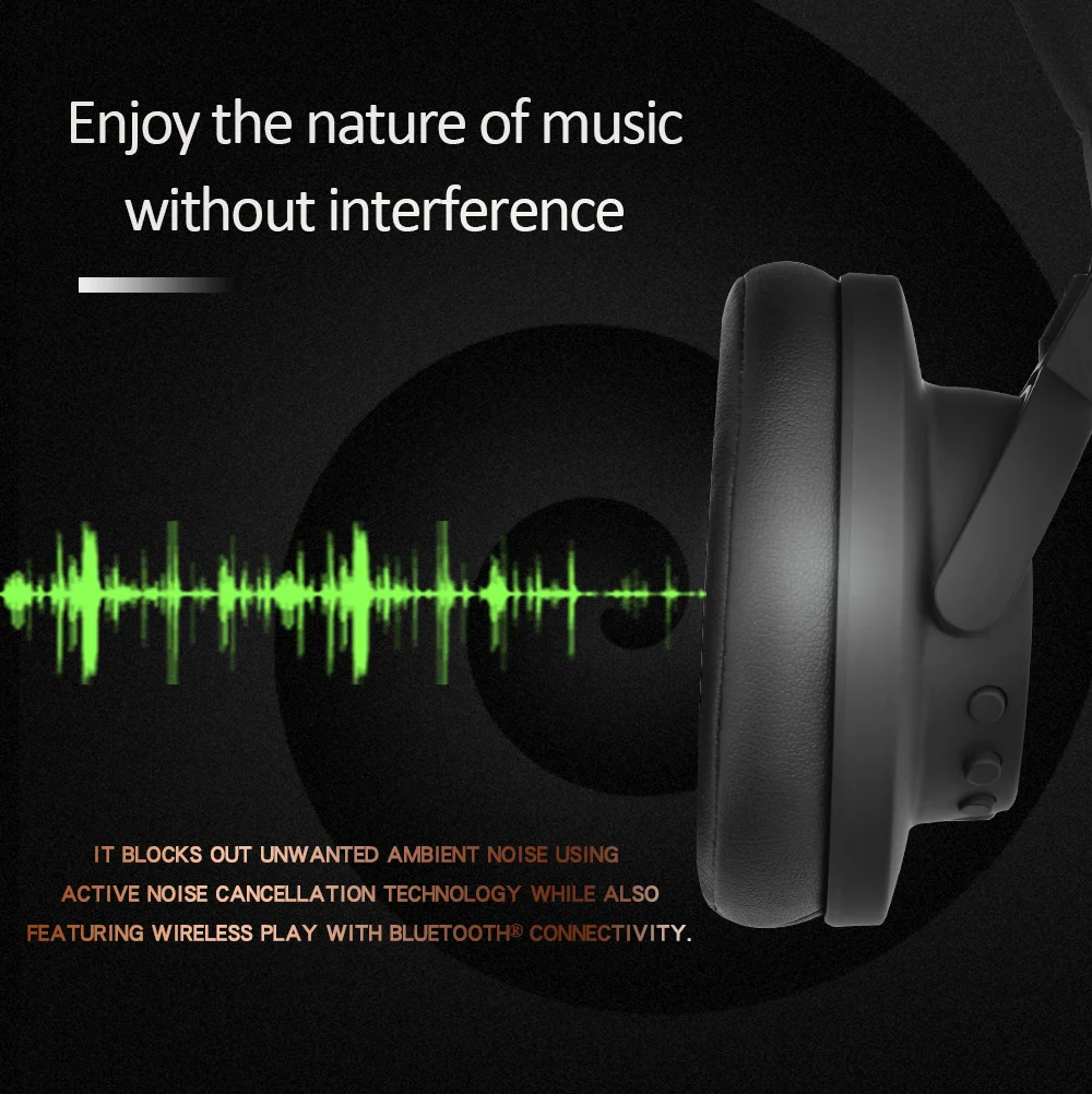 Noise Cancelling High Quality Sleeping DJ Wireless Music Bluetooth Wireless Headphones - ANKUX.COM