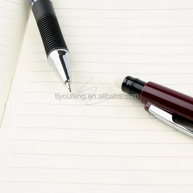 Plastic Promotional Custom Mechanical Pencil With Eraser For School