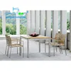 modern high quality waterproof teak outdoor furniture dining sets for 4 seater table solid wooden garden furniture(61018)