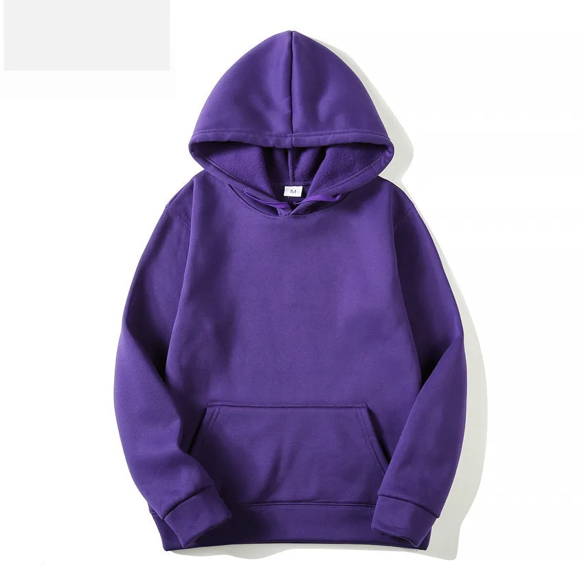 purple plain hoodie