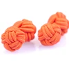 fashion red silk button cufflinks