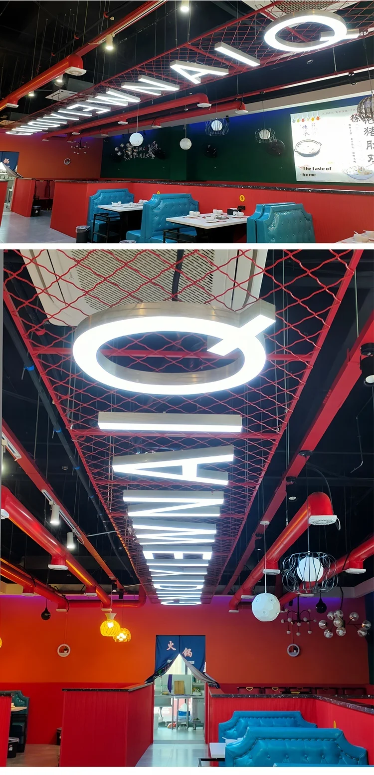 letter lamp customizable for restaurant coffee shop personalized ceiling chandelier-9