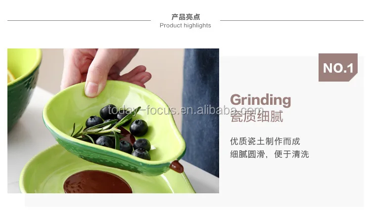2020 NEW Kitchen Accessories Tools Ceramic Avocado Bowl,Salad Bowl