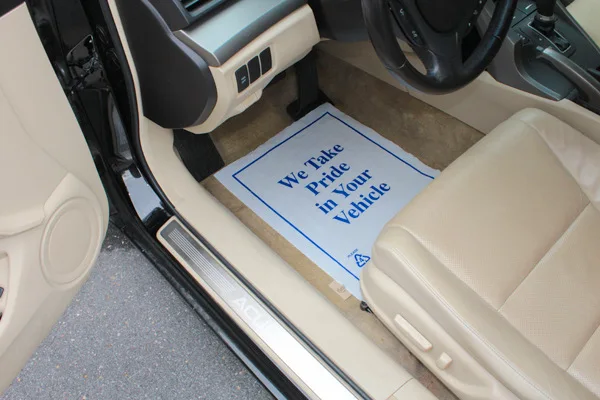 Disposable Coating Kraft Paper Car Foot Mat Paper Floor Mats Carpet - Paper Floor Mats With Company Logo