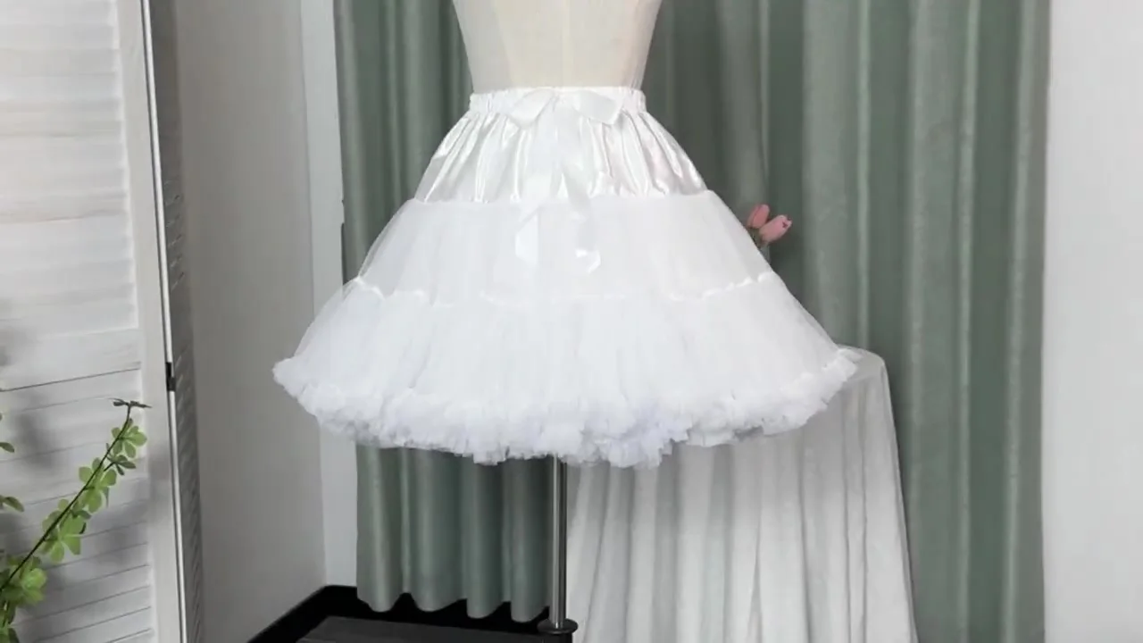 Women's Short Mini Tulle Skirt Adult Tutu Dress for Masquerade Ball Gowns  Underskirt Petticoat