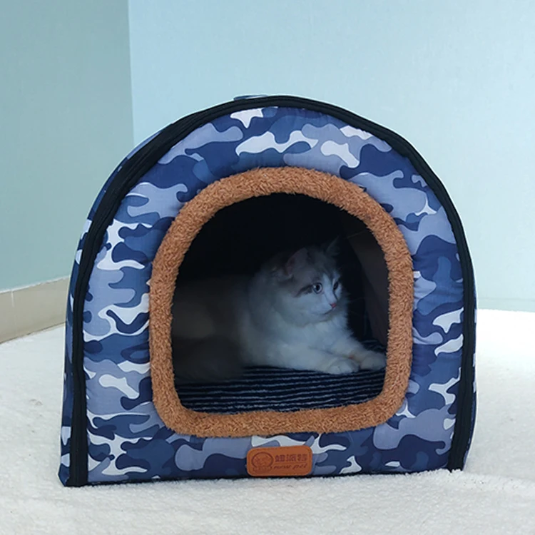 New design camouflage indoor pet house bed pet tent bed with luxury pet bed house