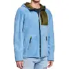 OEM custom new fashion mens polar fleece jacket elbow patches shearling hooded jacket