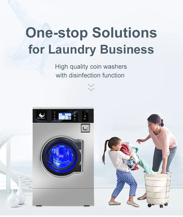 Stainless Steel Commercial Laundry Equipment 20kg Automatic Washing