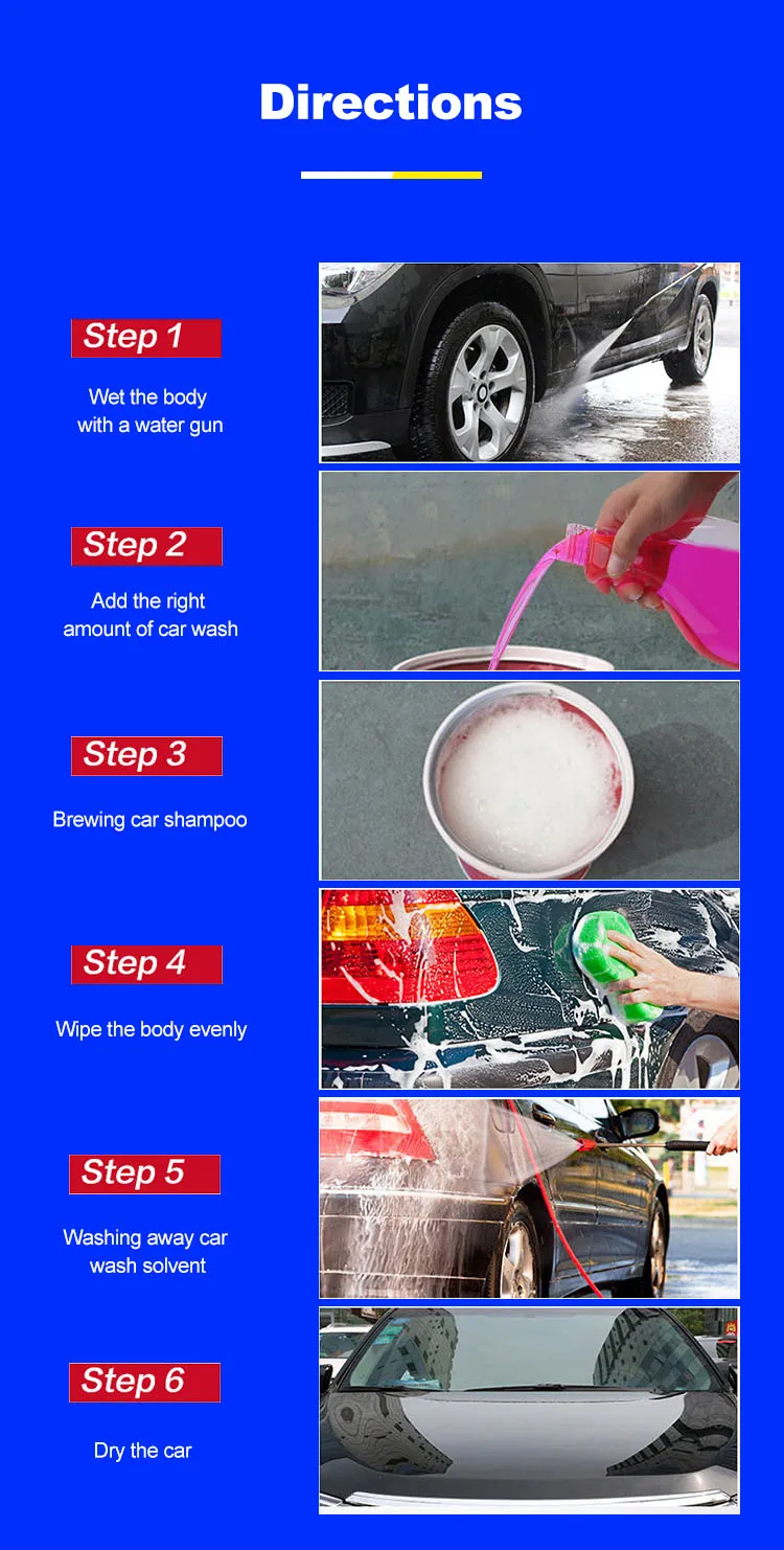 Hot Sale Car Shampoo Concentrated Liquid Wax Wash