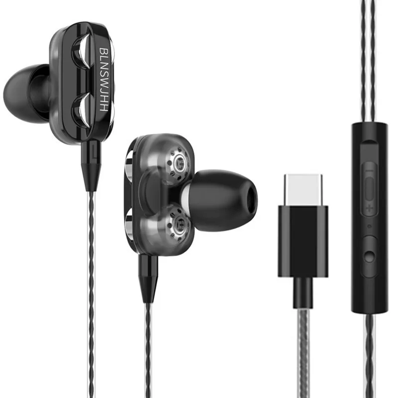 Patent Item Real Four Core Speakers In-ear Headset Music Earplugs Wired Earphones - ANKUX.COM