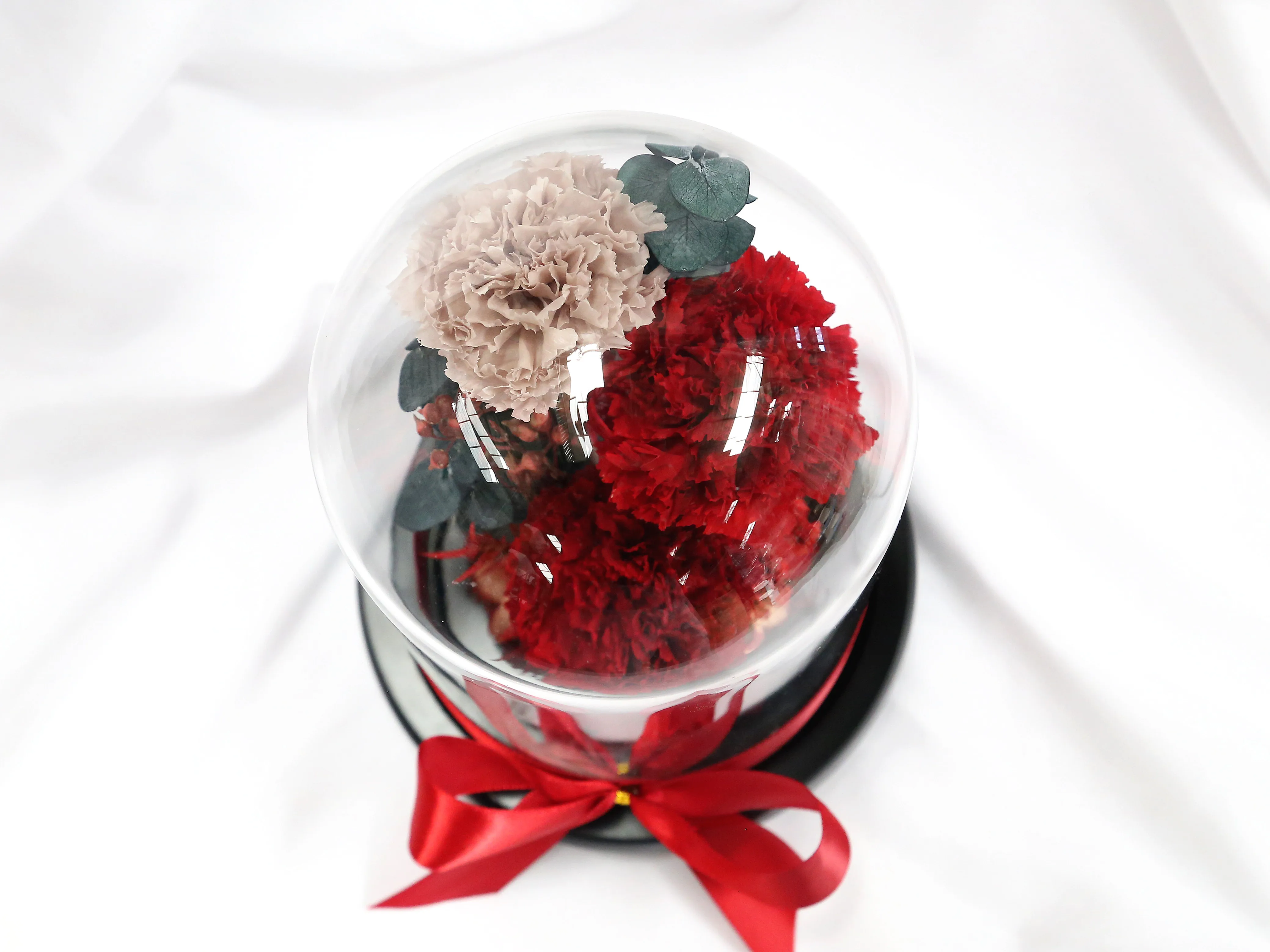 Wholesale Luxury Preserved Eternal Carnation Real Fresh Long Stem Glass