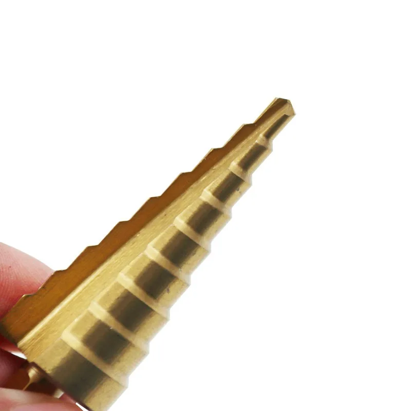 412mm Hss Pagoda Titanium Nitrided Coating Step Drill Bit Straight