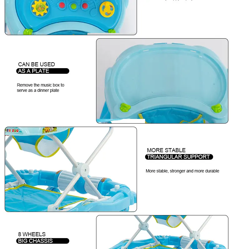 Popular cat toys music box with canopy  baby walker