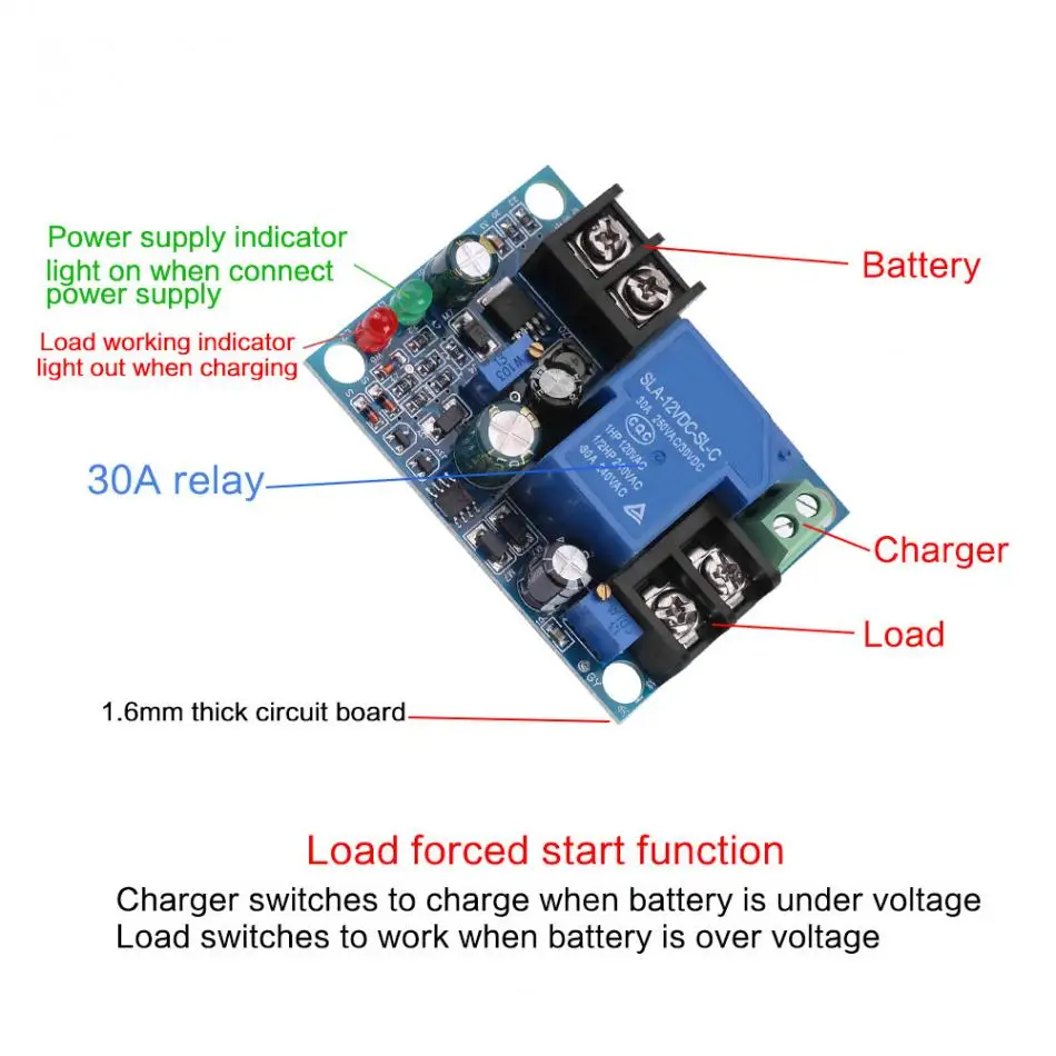 30a Automatic Charging Control Board 12v 24v 36v 48v Battery Charger
